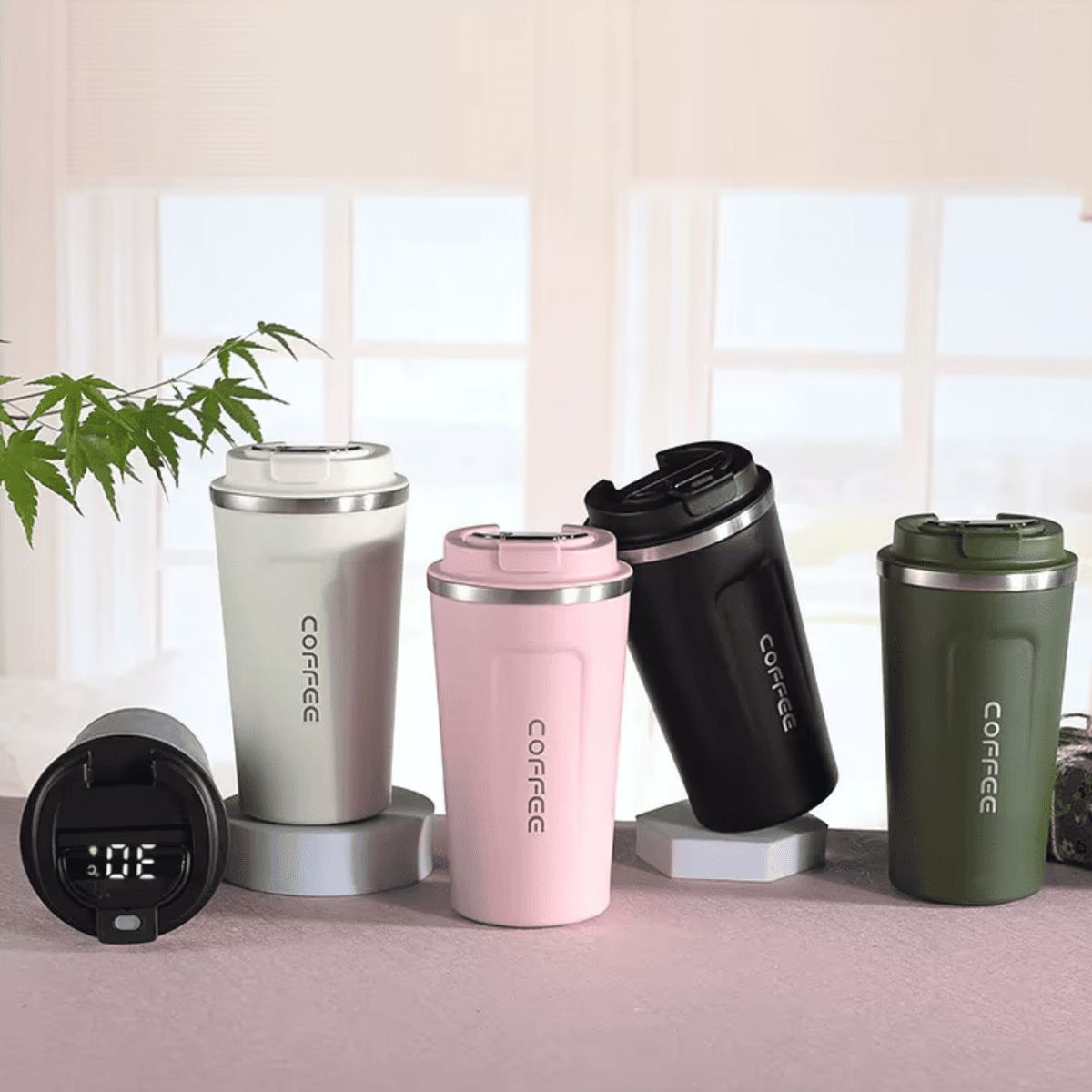 MOVI - Vaso Térmico Inteligente para Frío y Caliente con Pantalla LED de Temperatura