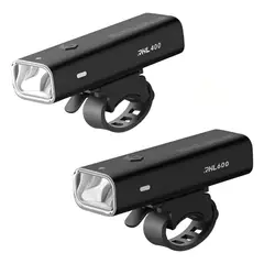 ROCKBROS - Pack 2 Luces Linterna Bici Recargable Usb-c 600lm y 400lm Negro