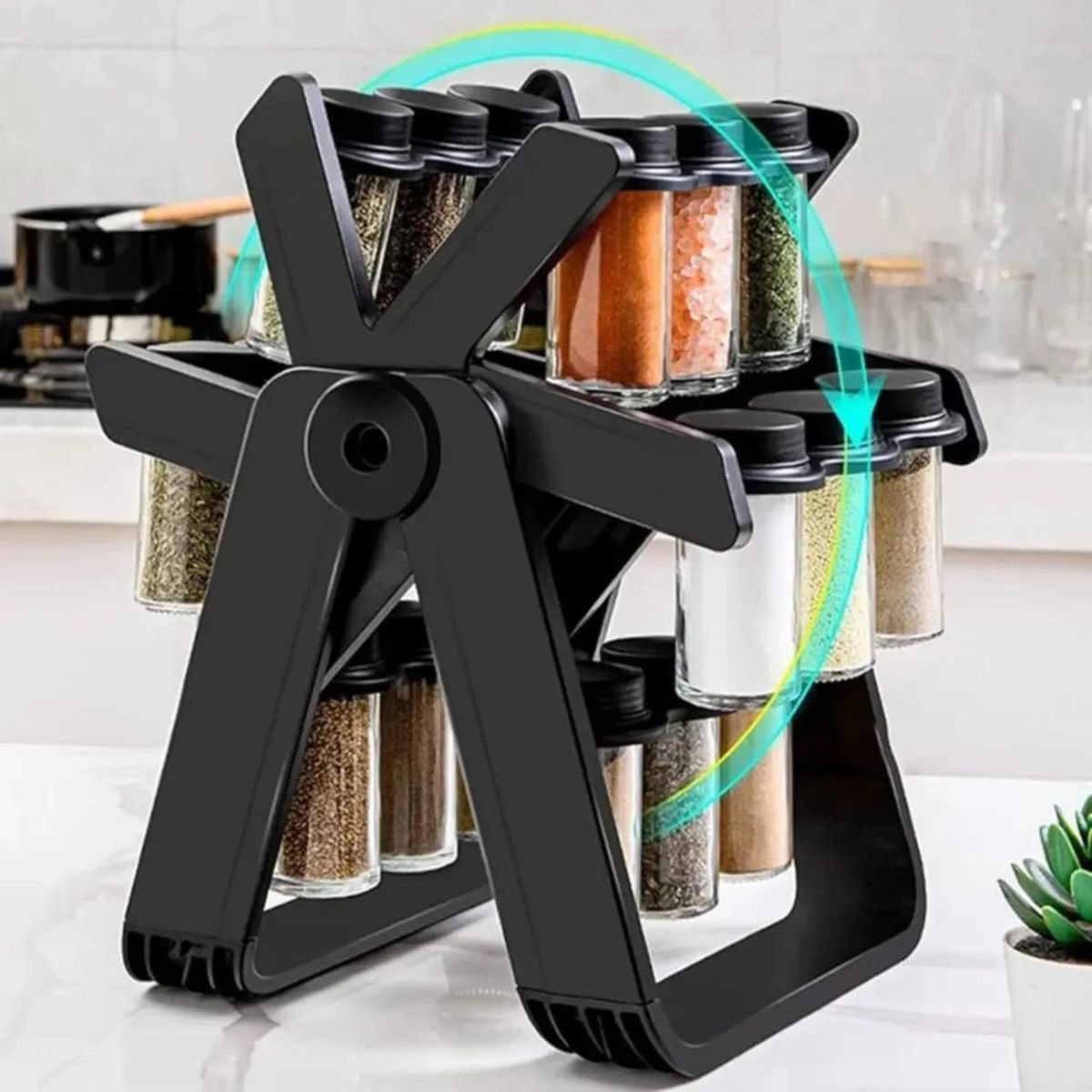 MOVI - ORGANIZADOR DE COSMETICOS Y ALIÑOS- FRASCOS DE VIDRIO