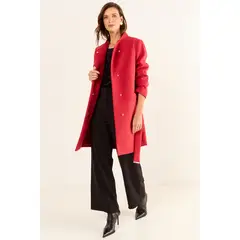 MA GRIFFE - Chaqueton Cruzado Mujer Rojo Magriffe