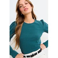 Polera Lisa Mujer Verde Azulado