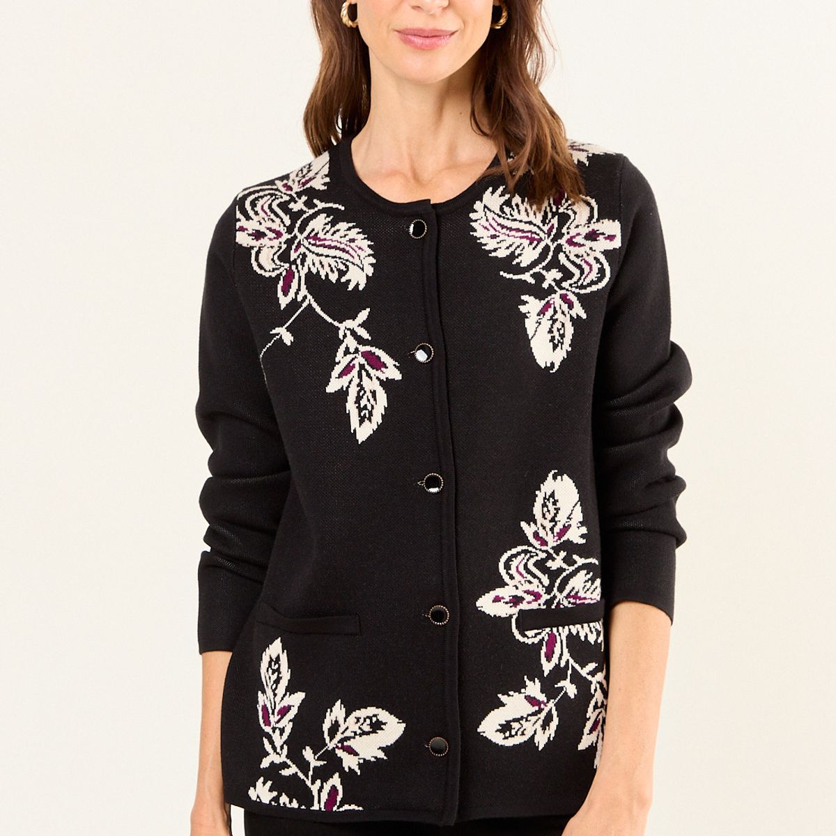 MA GRIFFE - Tejido Chanel De Fantasia Mujer Negro Magriffe