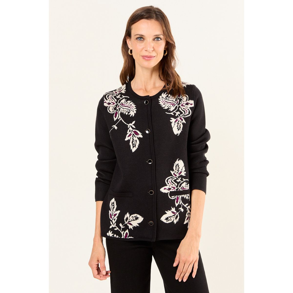 MA GRIFFE - Tejido Chanel De Fantasia Mujer Negro Magriffe