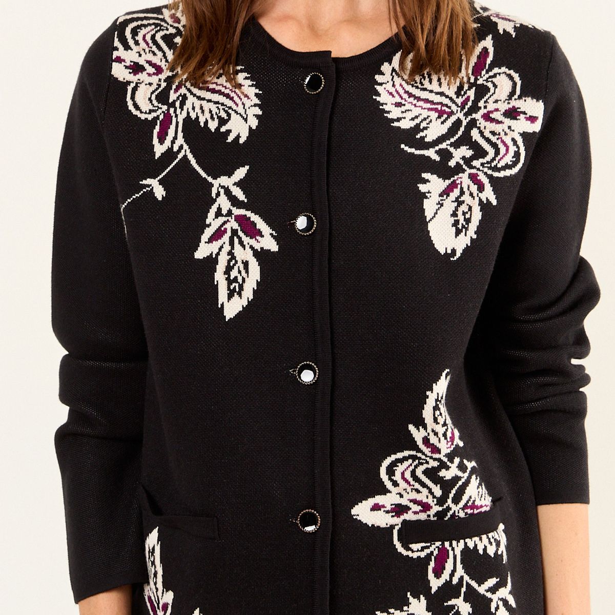 MA GRIFFE - Tejido Chanel De Fantasia Mujer Negro Magriffe