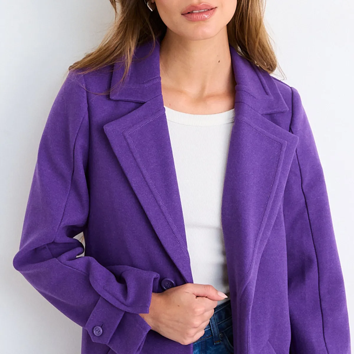 IO - Chaqueton Liso Mujer Morado Io