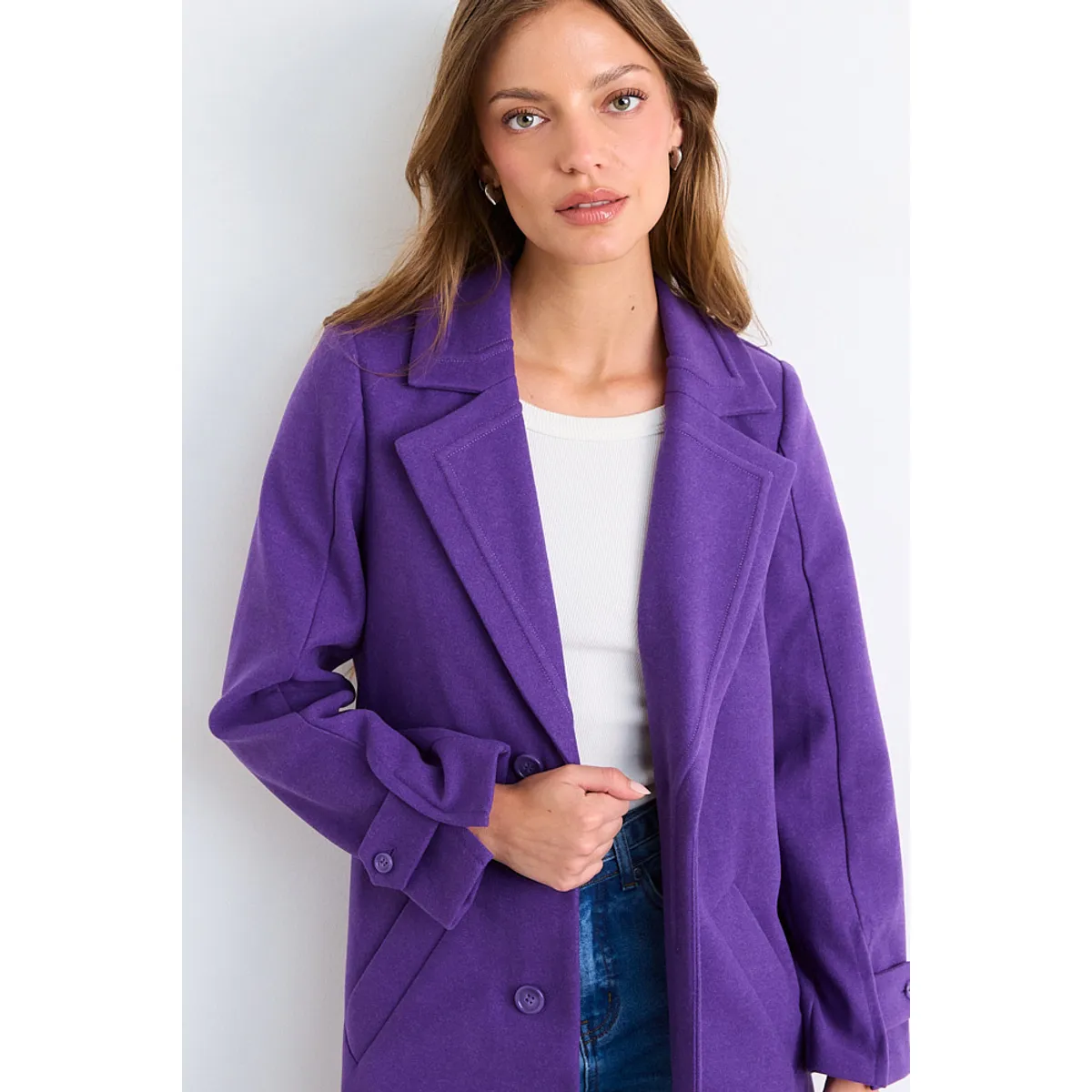 IO - Chaqueton Liso Mujer Morado Io