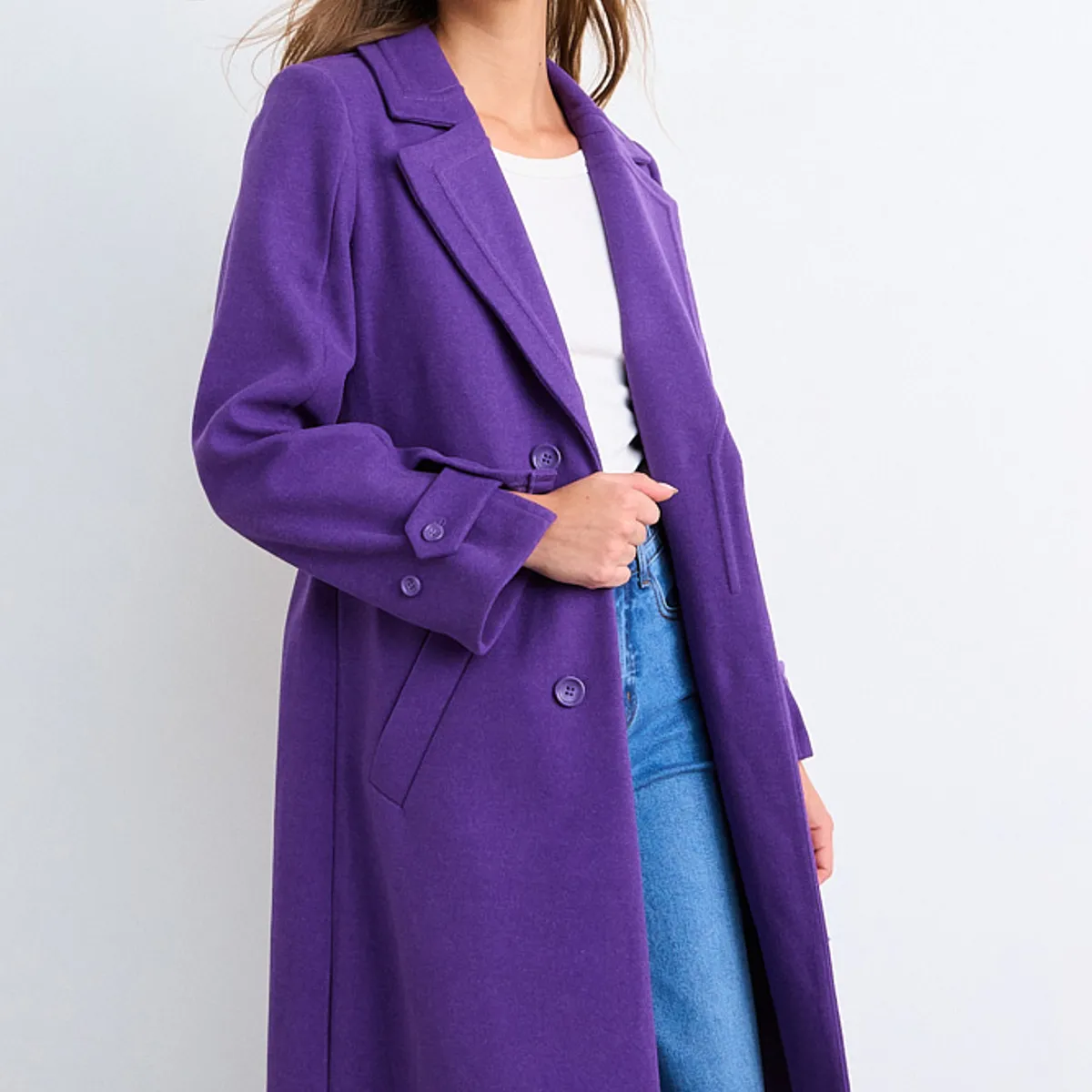 IO - Chaqueton Liso Mujer Morado Io