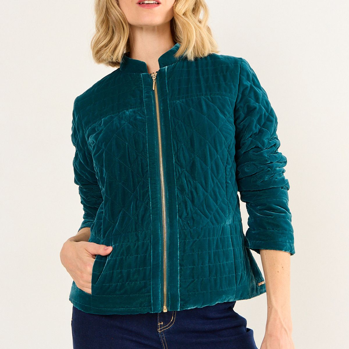MA GRIFFE - Parka Corta Mujer Verde Oliva Magriffe