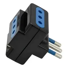 GENERICO - Enchufe Adaptador Triple Philco Negro