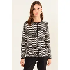 MA GRIFFE - Tejido Chanel De Fantasia Mujer Negro Magriffe