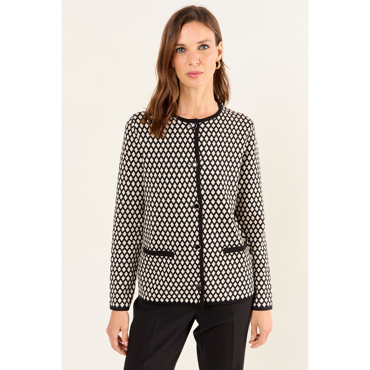 MA GRIFFE - Tejido Chanel De Fantasia Mujer Negro Magriffe