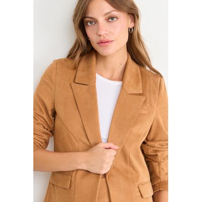 Imagen 2 del producto Blazer Liso Mujer Café