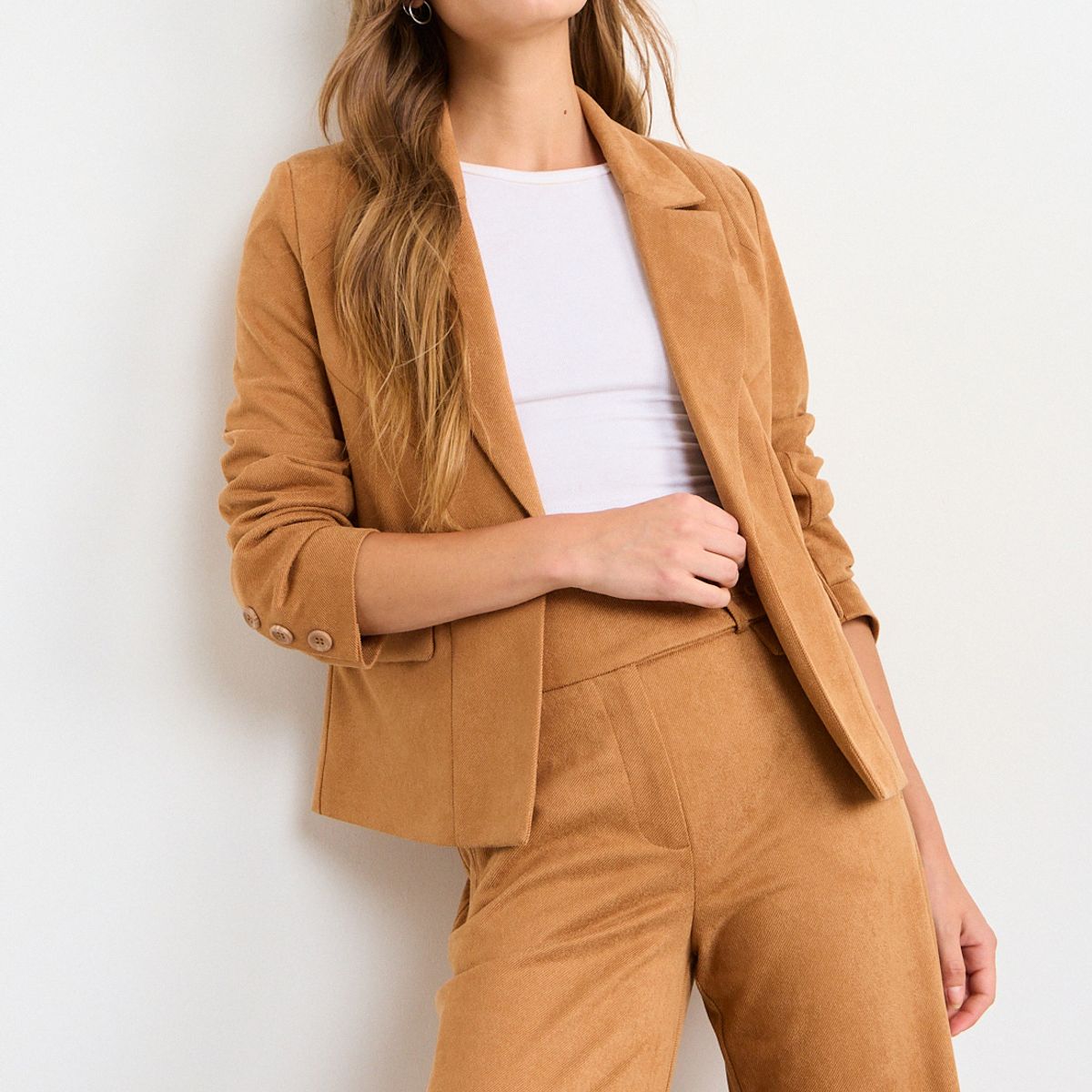 IO - Blazer Liso Mujer Café Io