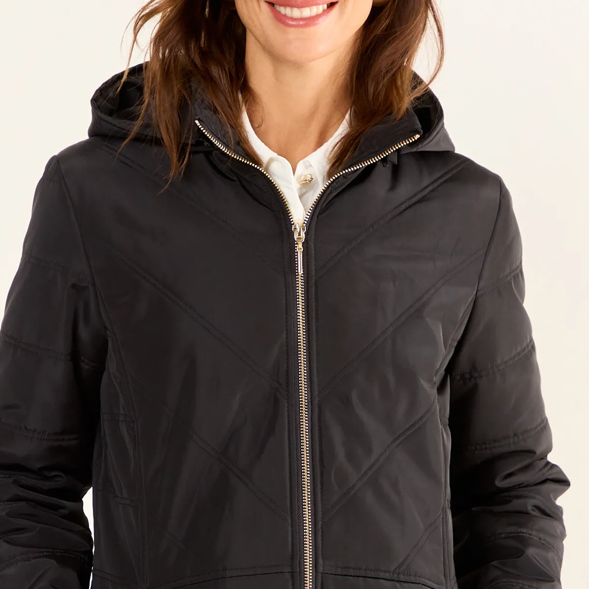 MA GRIFFE - Parka Corta Mujer Negro Magriffe
