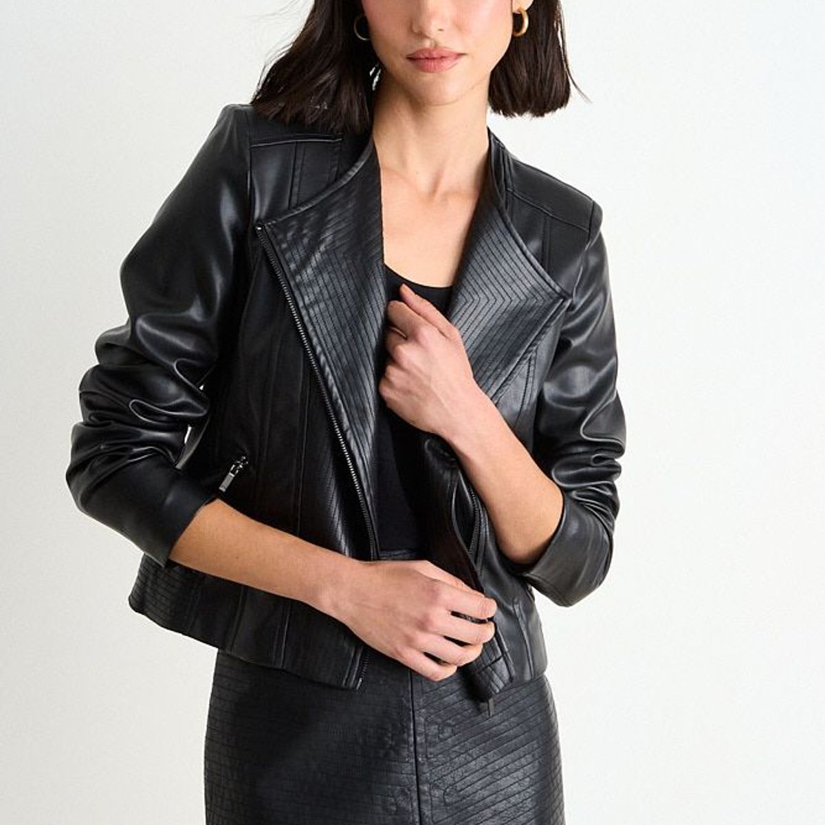 ASH - Casaca Lisa Mujer Negro Ash