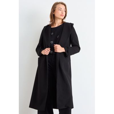 Imagen 2 del producto Tapado Liso Mujer Negro