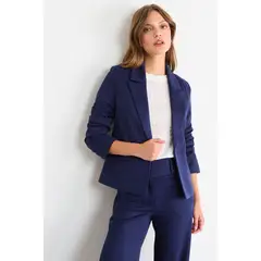 IO - Blazer Liso Mujer Azul