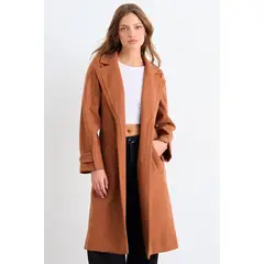 IO - Chaqueton Liso Mujer Café