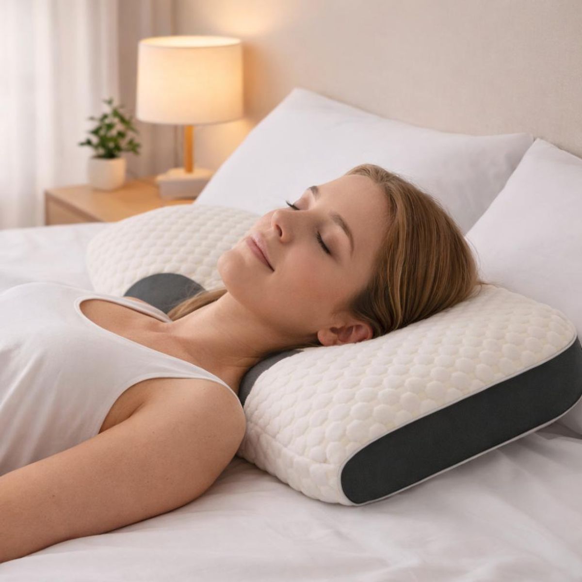 GENERICO - Almohada Cervical Ortopédica Memory Foam Ergonómica