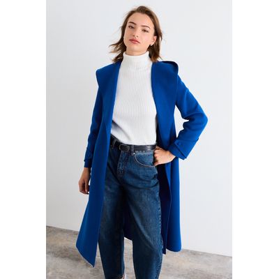 Imagen 2 del producto Tapado Liso Mujer Azul