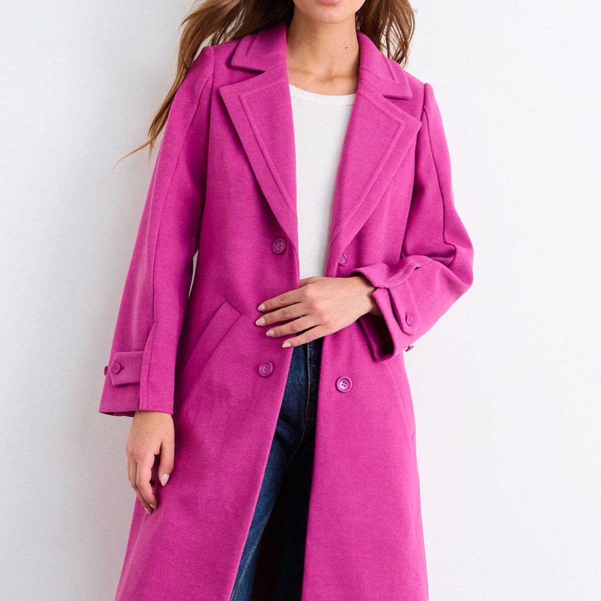 IO - Chaqueton Liso Mujer Fucsia Io