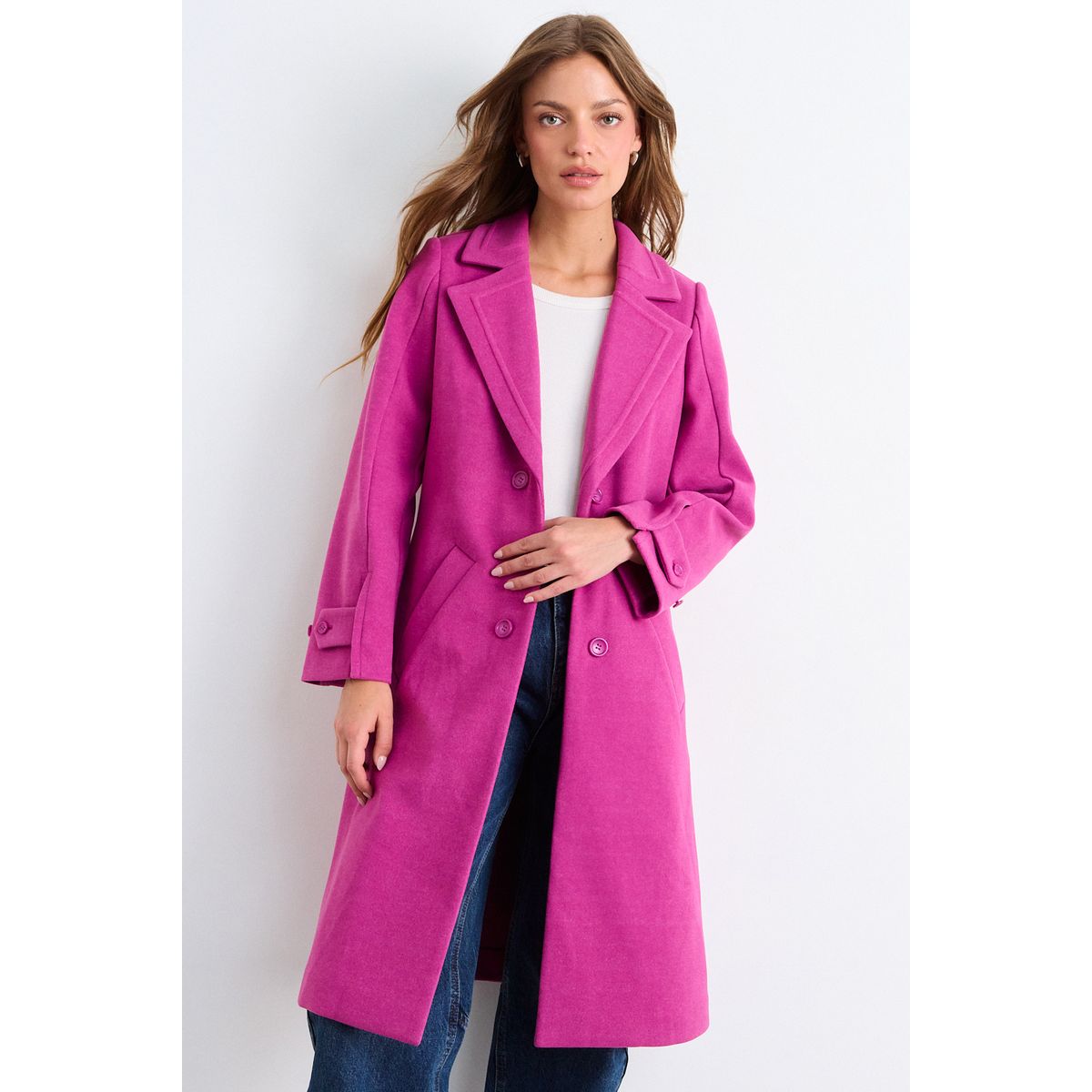 IO - Chaqueton Liso Mujer Fucsia Io