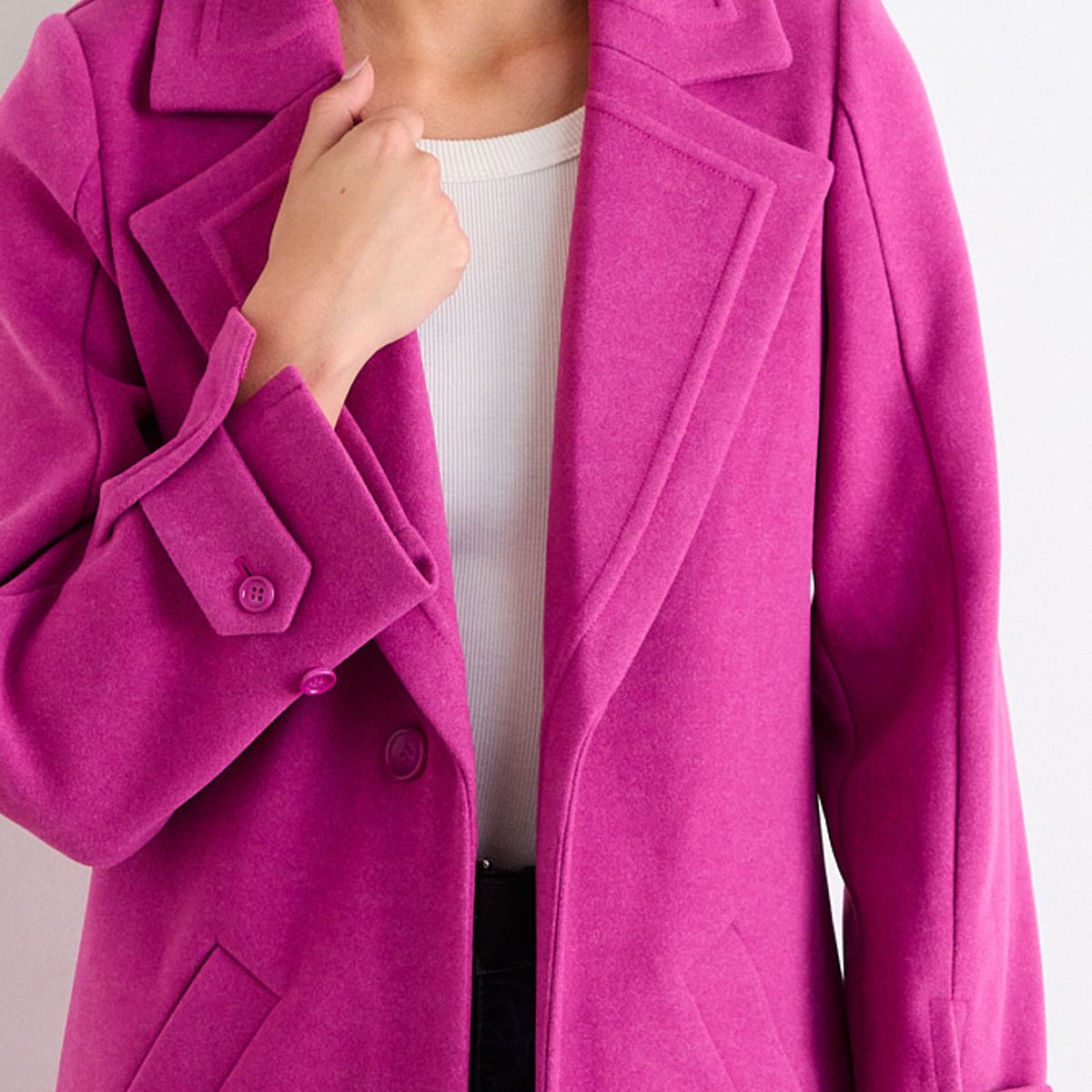 IO - Chaqueton Liso Mujer Fucsia Io