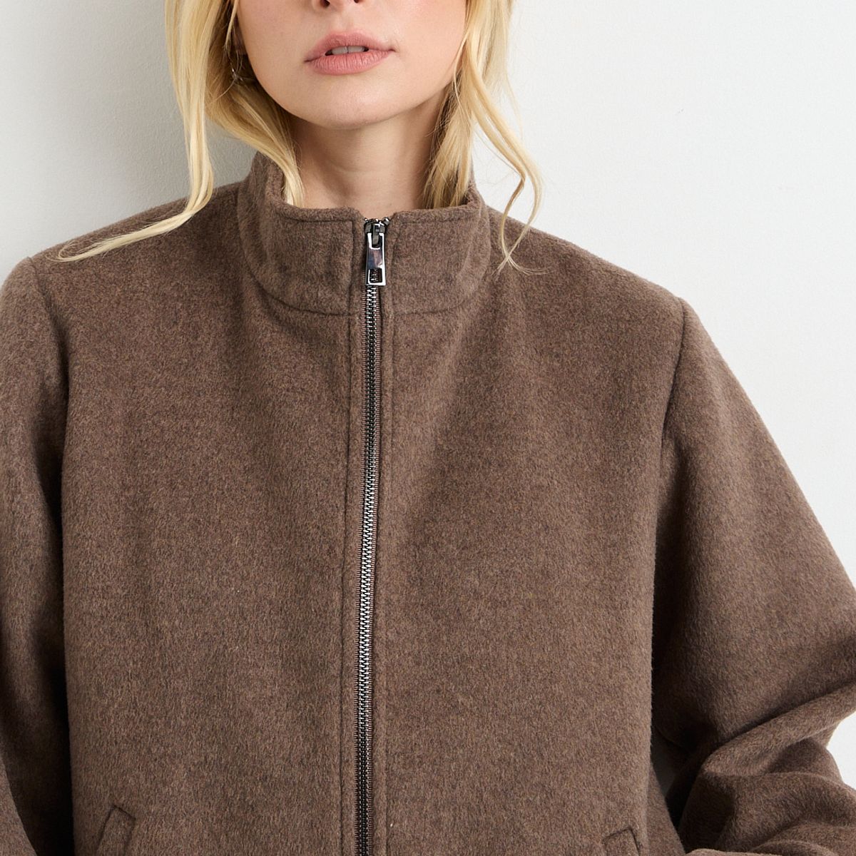 ASH - Chaquetón Corto Mujer Café Ash
