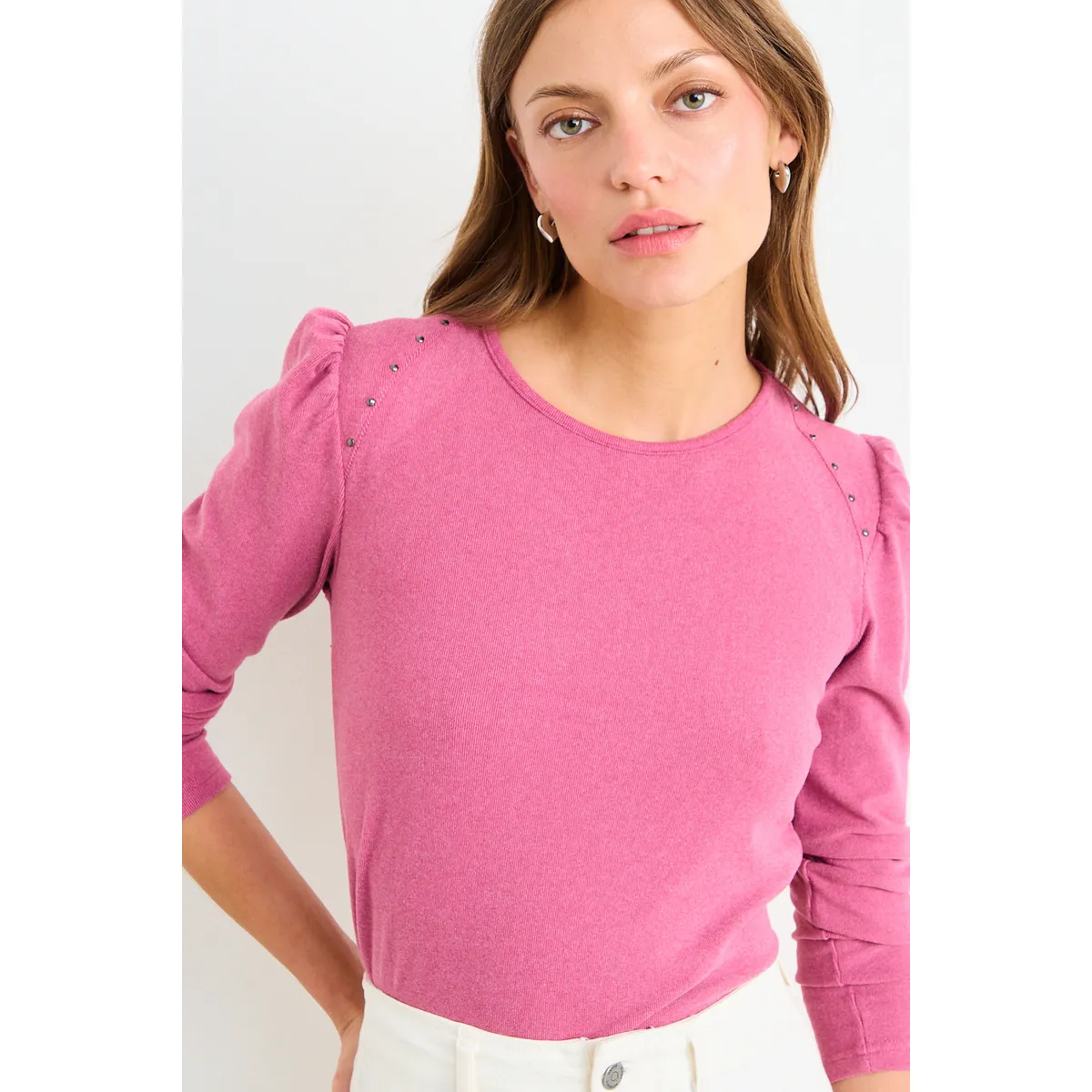 IO - Polera Lisa Mujer Rosado Io