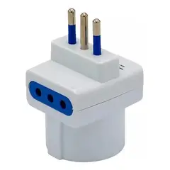 GENERICO - Enchufe Adaptador Schuko Triple Philco 1500W 10A