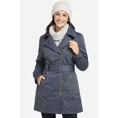 MAGENTA WOMAN - Trench Mujer Cinturón Acero