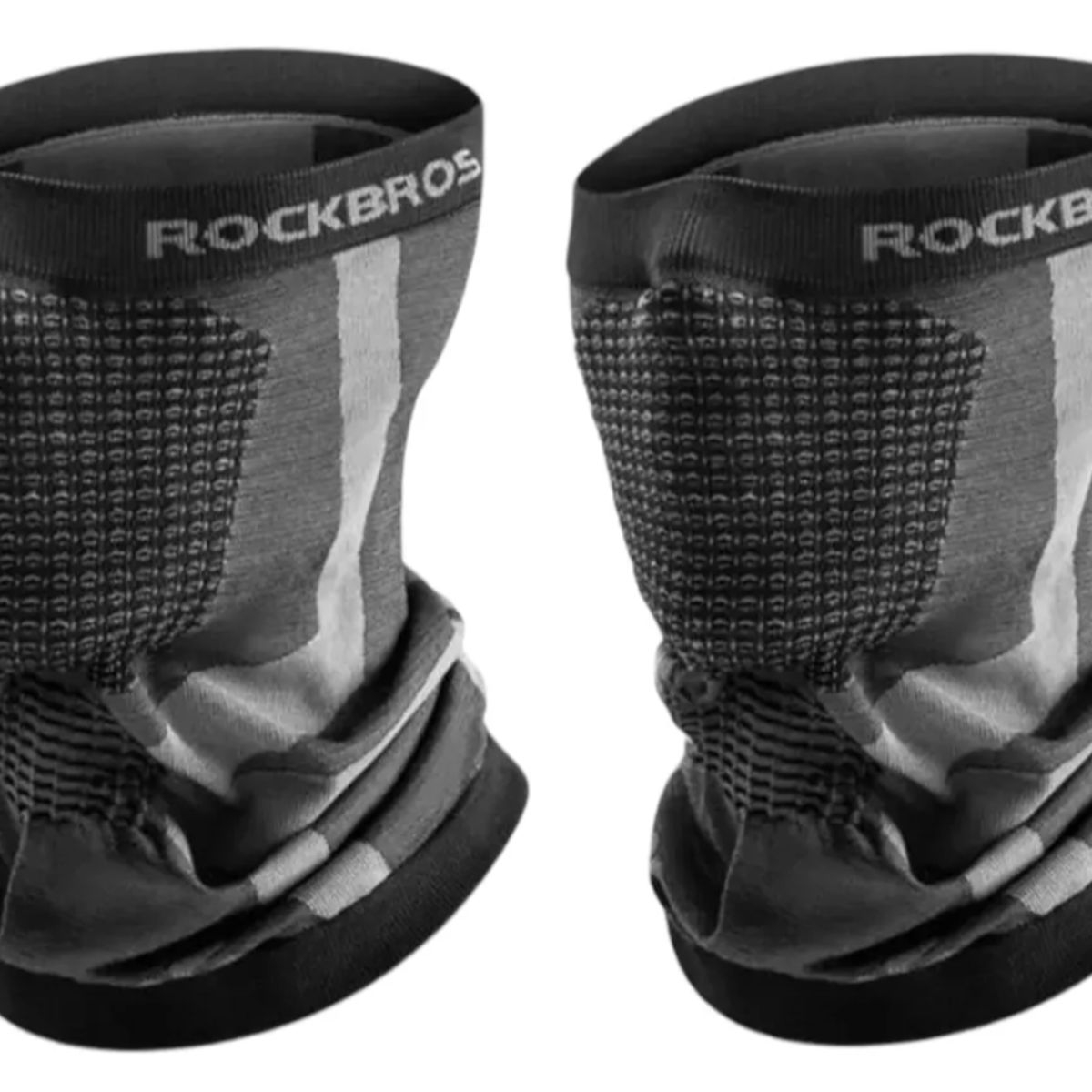 ROCKBROS - Pack 2 Cuello Elástico Lycra Bandana Protección Uv400 Gris Estándar