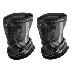 ROCKBROS - Pack 2 Cuello Elástico Lycra Bandana Protección Uv400 Gris Estándar