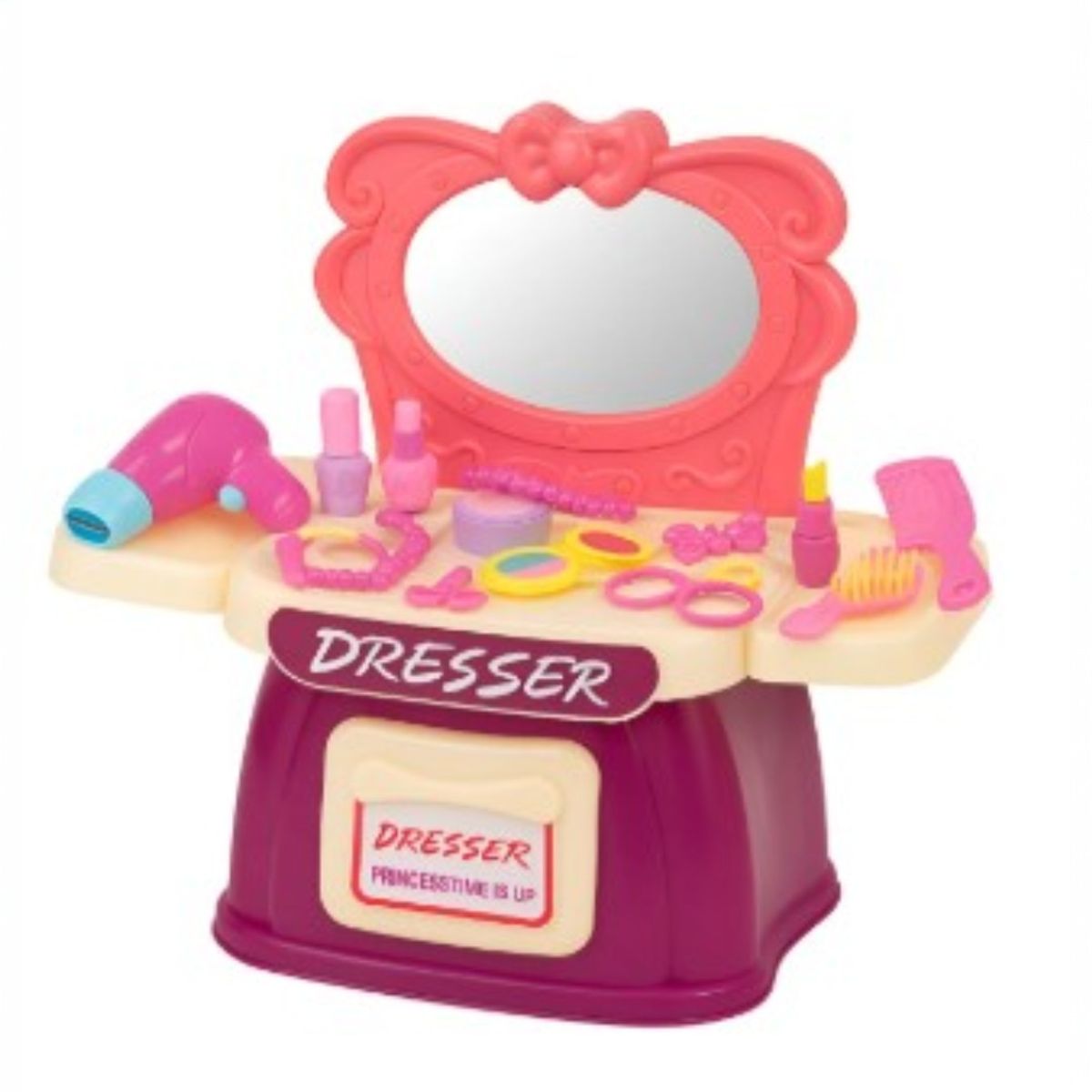 ANGELES DEL HOGAR - Peinadora De Juguete Para Niña Con Espejo Y Accesorios