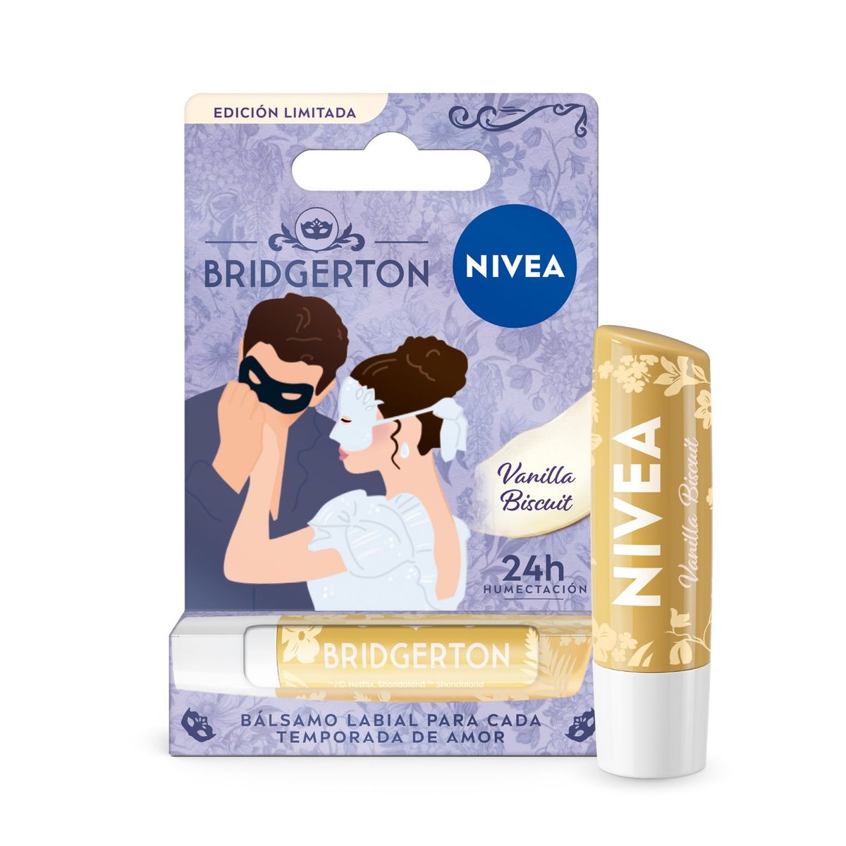 NIVEA - NIVEA Bálsamo Labial Vanilla Biscuit Ed Ltda Bridgerton