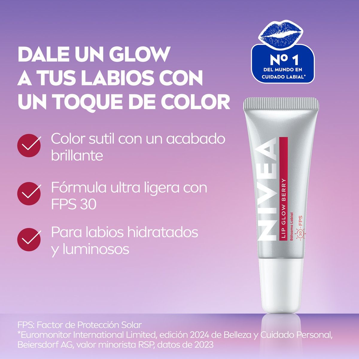 NIVEA - NIVEA Lip Glow Berry con Acid Hial 10 ml