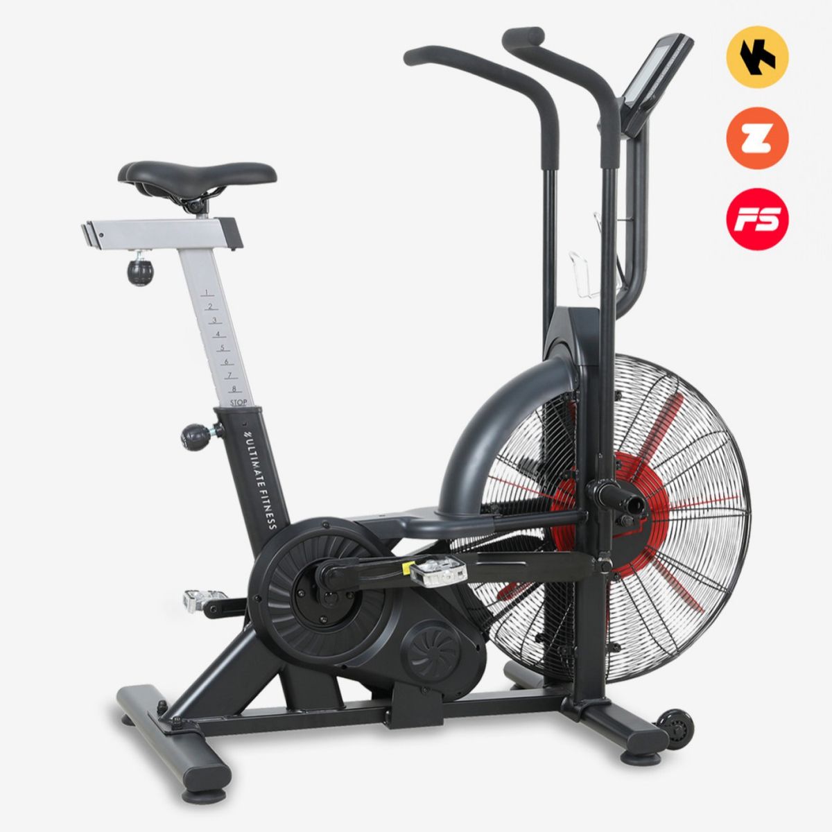 ULTIMATE FITNESS - Air Bike Beast Pro HIIT Trainer - Bicicleta Fija de Resistencia Infinita