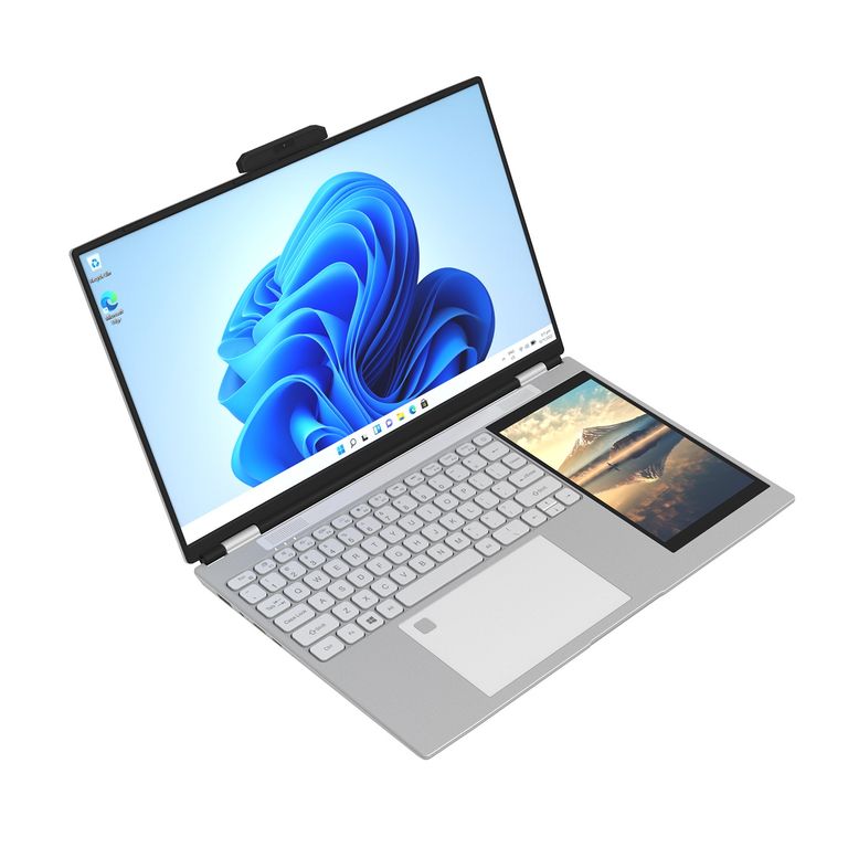 Notebook Dual Screen 15.6” Full HD Pantalla Secundaria Táctil 7” 16GB RAM DDR5 512GB SSD