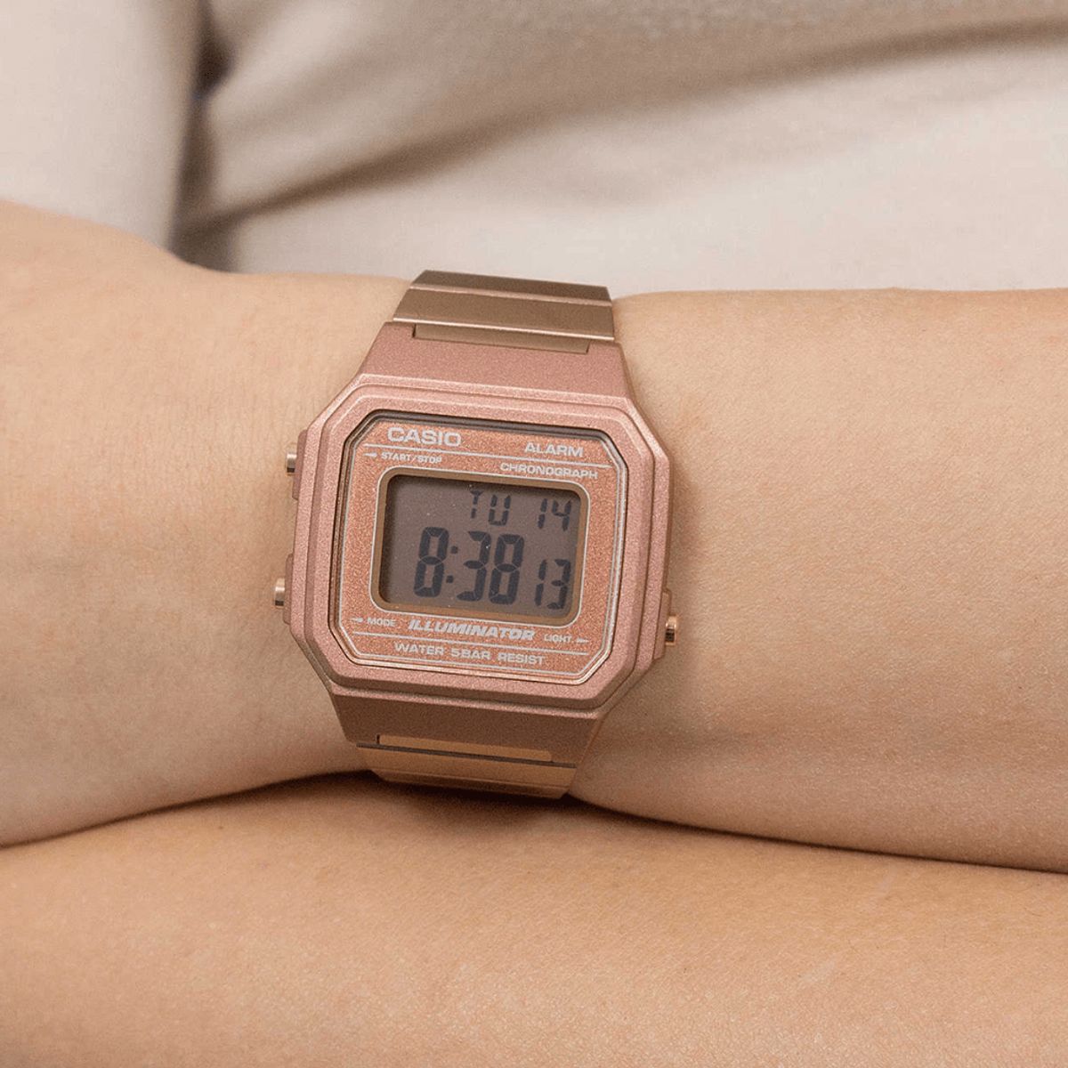 CASIO - RELOJ CASIO B650WC-5ADF ORO ROSA MUJER