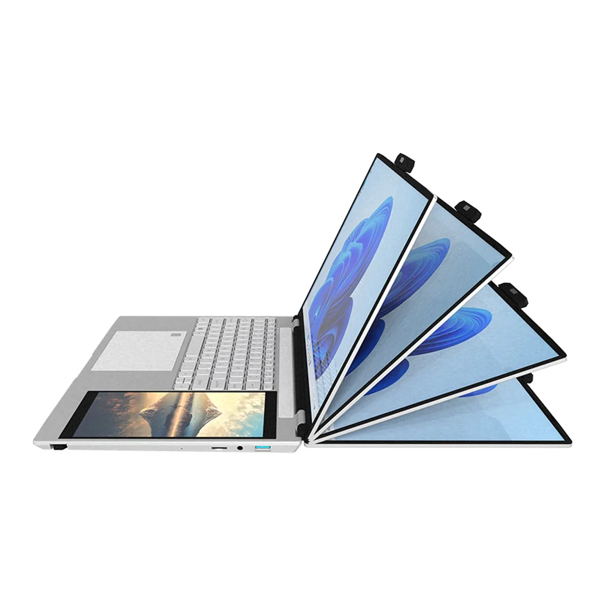 STARTECHOFFICE - Notebook Dual Screen 15.6” Full HD Pantalla Secundaria Táctil 7”  16GB RAM DDR5  512GB SSD