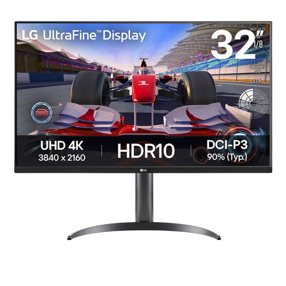 LG - Monitor LG UltraFine™ 4K HDR de 31.5 con imagen precisa y nítida 32UR550K-B