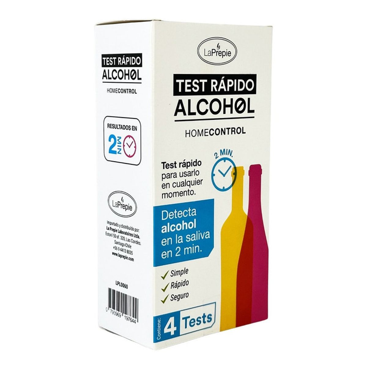 LA PREPIE - Test Rapido Alcohol Saliva Homecontrol