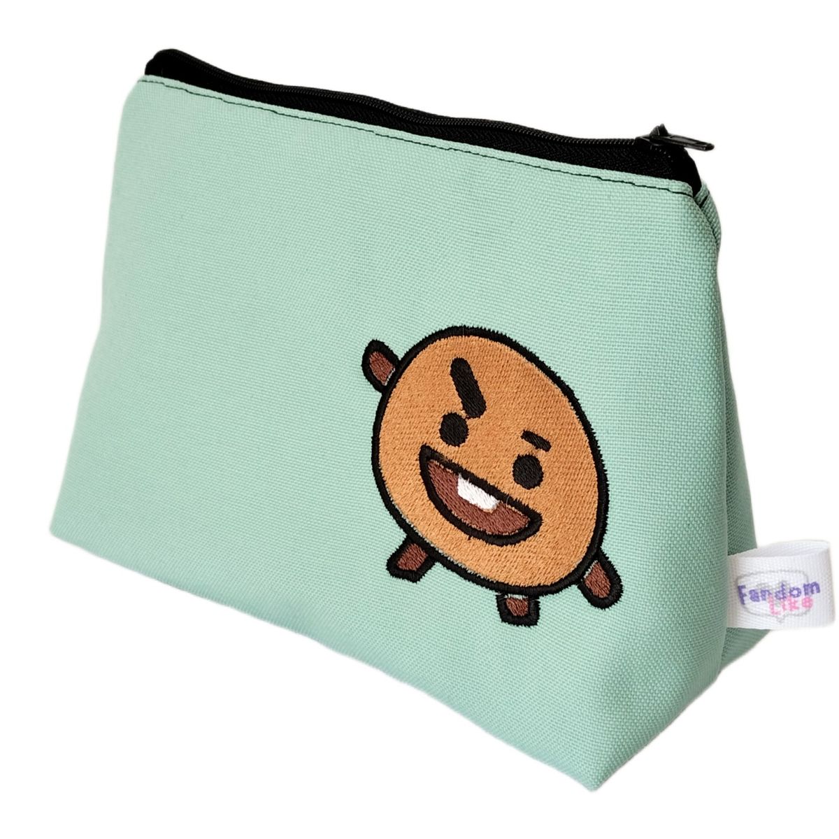GENERICO - Estuche K-pop Bt21  Shooky  Bordado Lona Anti-fluido Verde Lima