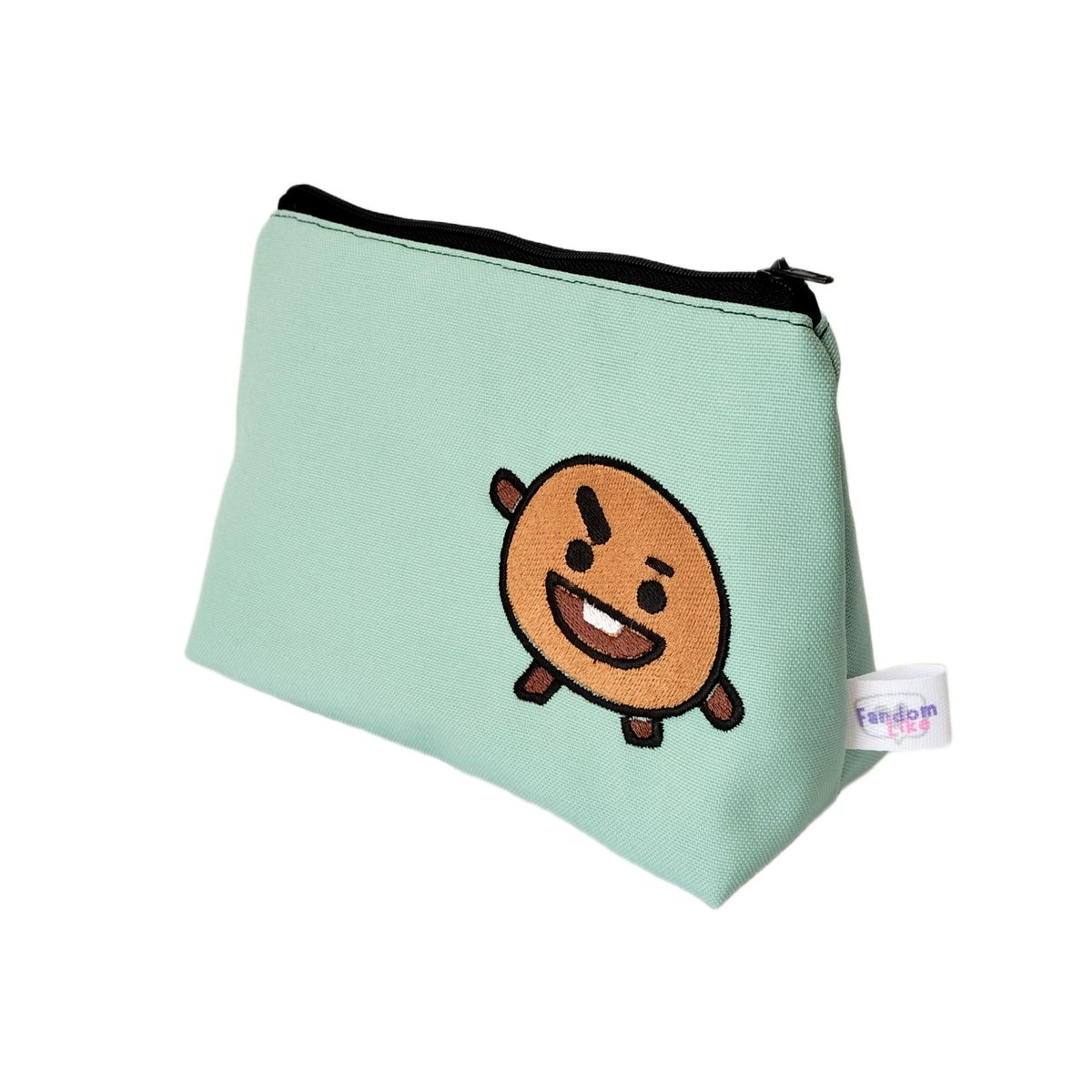 GENERICO - Estuche K-pop Bt21  Shooky  Bordado Lona Anti-fluido Verde Lima