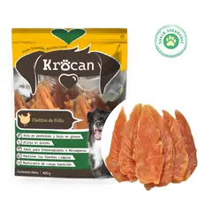 GENERICO - Snack Natural para Perros Pollo Deshidratado Filetitos alto en Proteinas 400 gr Krocan