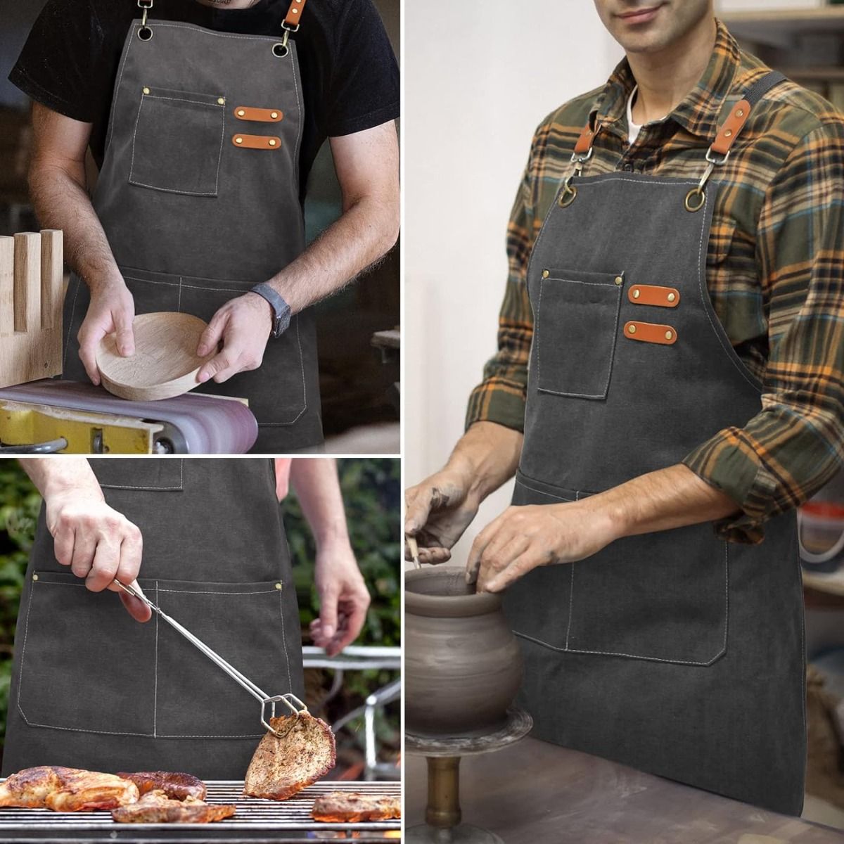 GENERICO - Pechera Delantal Cocina, Barbacoa, Parrilla Premium, Peluque