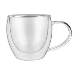GENERICO - TAZA DE VIDRIO TRANSPARENTE DOBLE PARED 250 ML