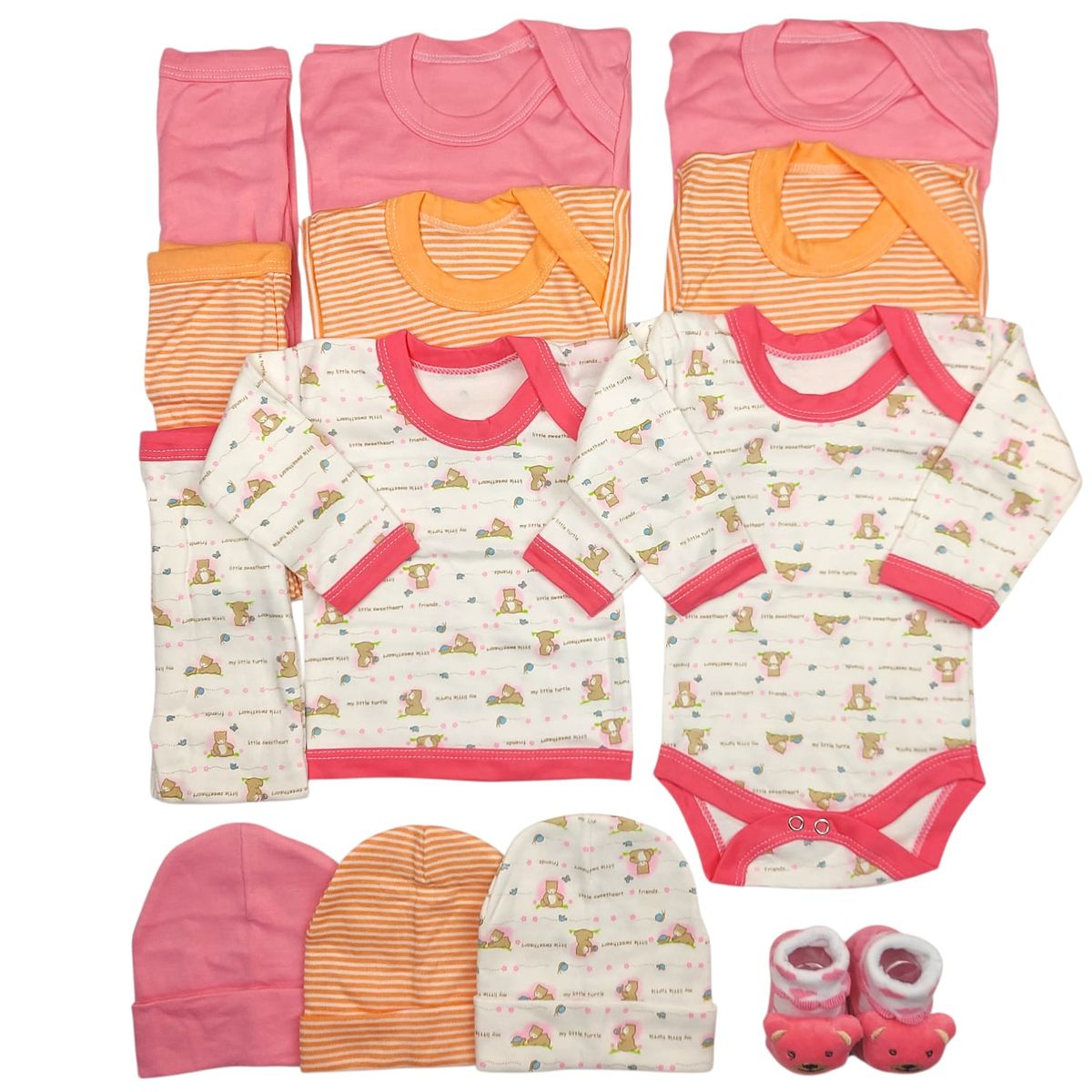 GENERICO - Pack 13 Piezas 3/6 Meses mas Pantuflita Tematica