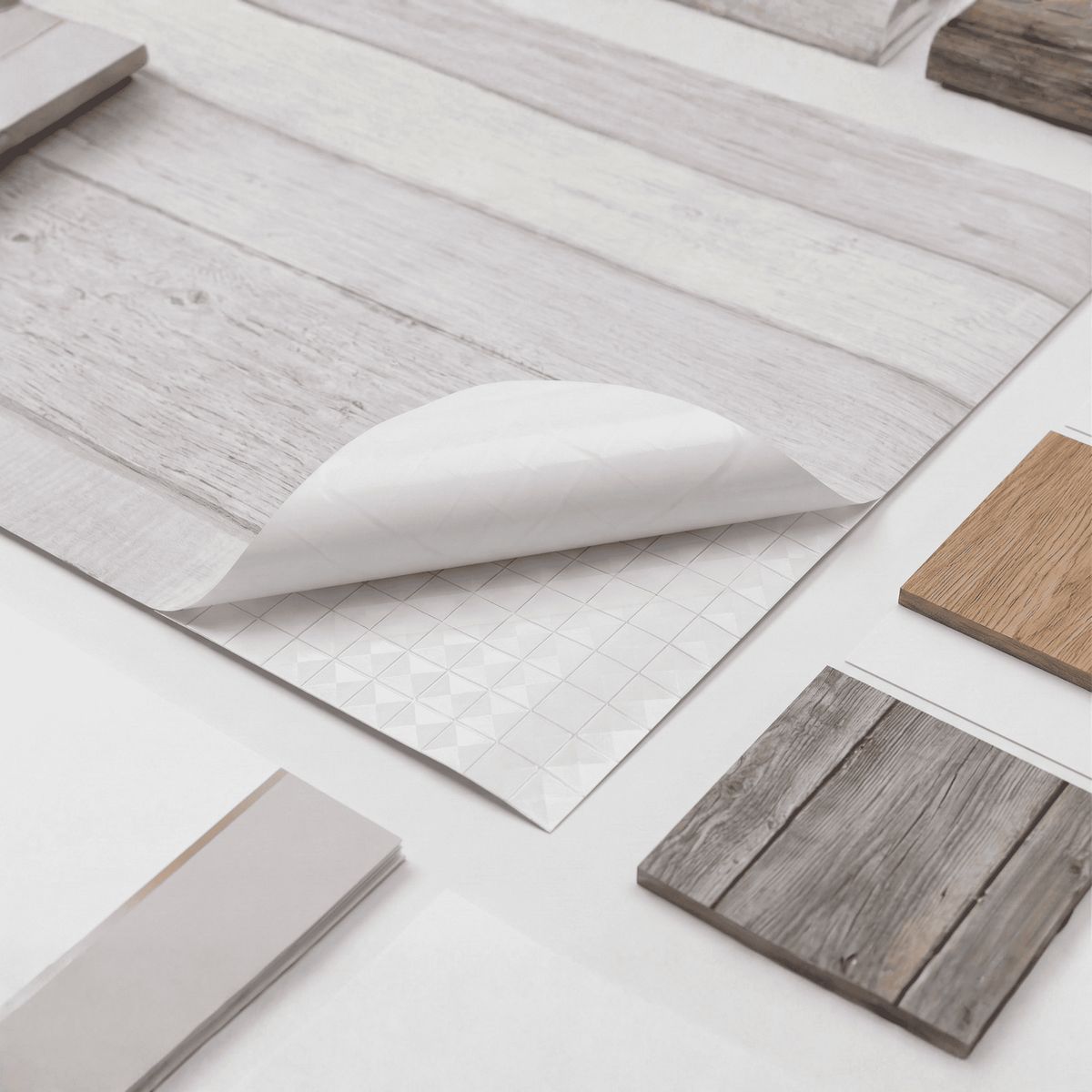 GENERICO - Papel Mural Autoadhesivo Madera Barn Wood Grey