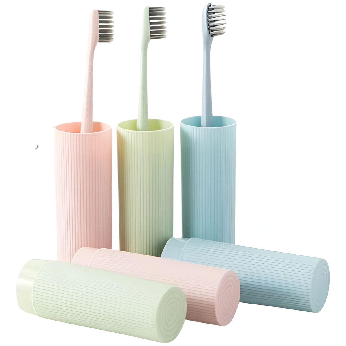 GENERICO - Estuche Portatil Porta Cepillo De Dientes Viaje Dental Color CELESTE - 295029